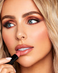 Rosie using INGLOT Rosie For Inglot Dreamy Creamy Lipstick - Dreamy Peach