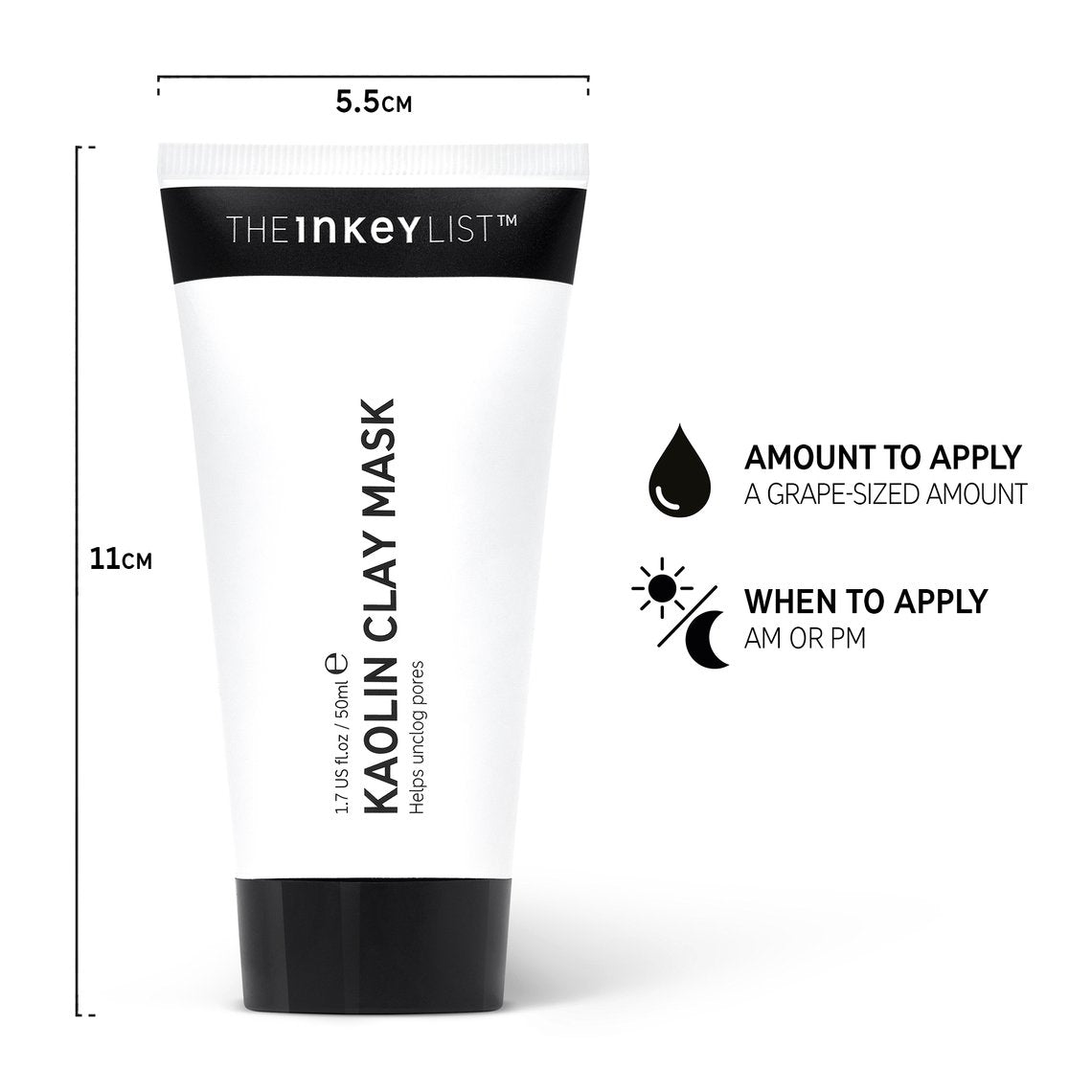 The Inkey List KAOLIN CLAY MASK, spec
