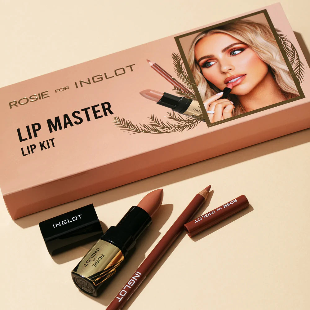 Inglot Rosie for Inglot Lip Master Lip Kit, with lipliner and lipstick 