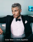 Chris Appleton holding Color Wow Chris Appleton + Color Wow Money Masque