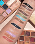 Arm swatches of Mrs Glam Magnificent Palette