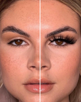 Model wearing P.LOUISE Lashes - Rich Babes World, before and after