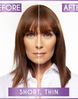 VODUZ Velvet Crown – Thermal Conditioning Spray, before & after on fine hair