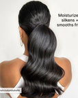 Dark Hair styled using Color Wow Pop & Lock High Gloss Finish