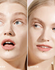 Before and after elf Powerless Face Primer