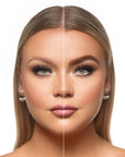 Model with before and after bPerfect INDESTRUCTI’BROW SOAP BROWS