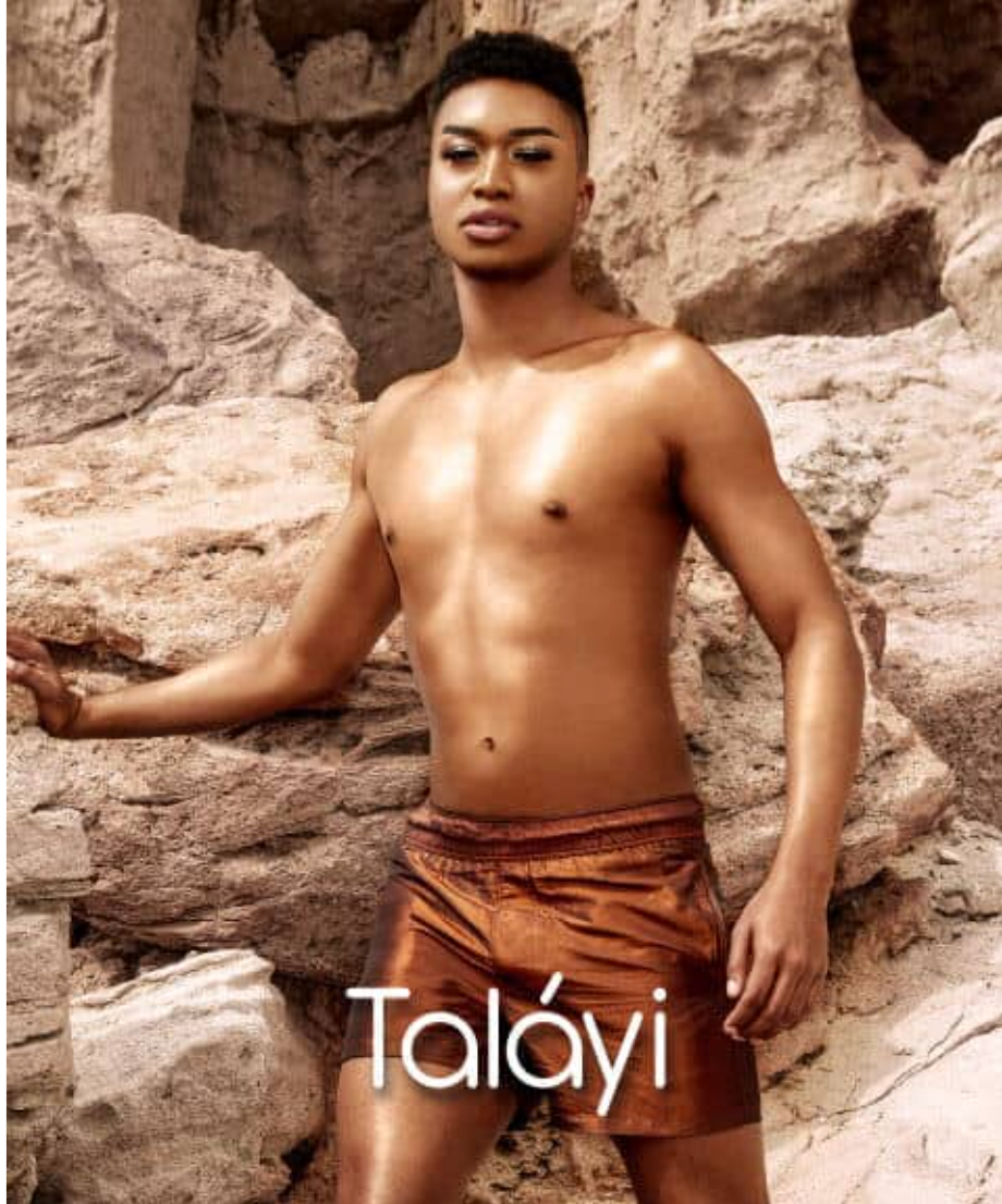 Model wearing bPerfect X Mars The Label PERSIAN GOLD – FACE & BODY GLOW Taláyi