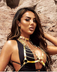 Model wearing Model wearing bPerfect X Mars The Label PERSIAN GOLD – FACE & BODY GLOW