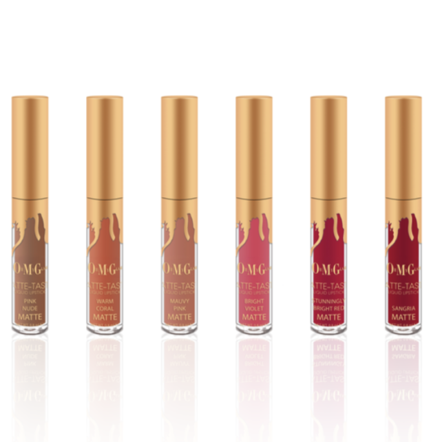 Oh My Glam MATTE-TASTIC 6 MINI-MATTE LIQUID LIPSTICKS SET, all shades