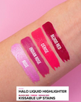 Oh My Glam OH MY DAYS - MILAN ROSE highlight and lipstick swatches