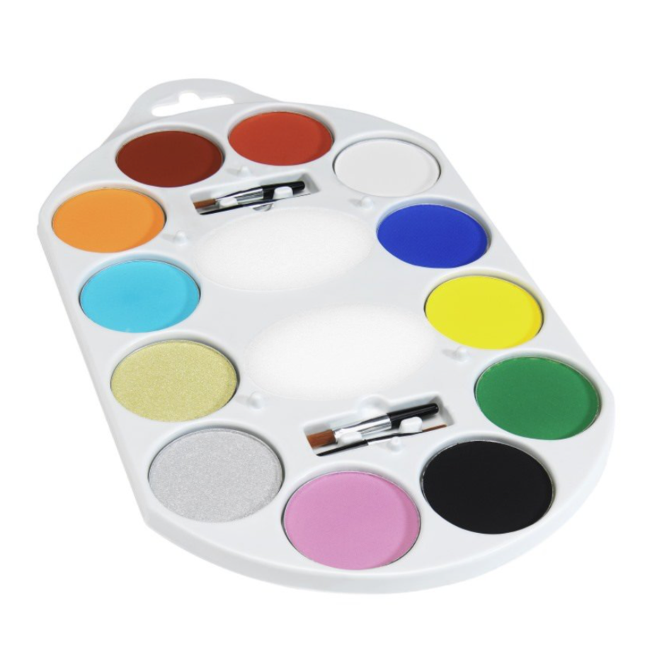 Smiffys Aqua Face & Body Paint Palette, open