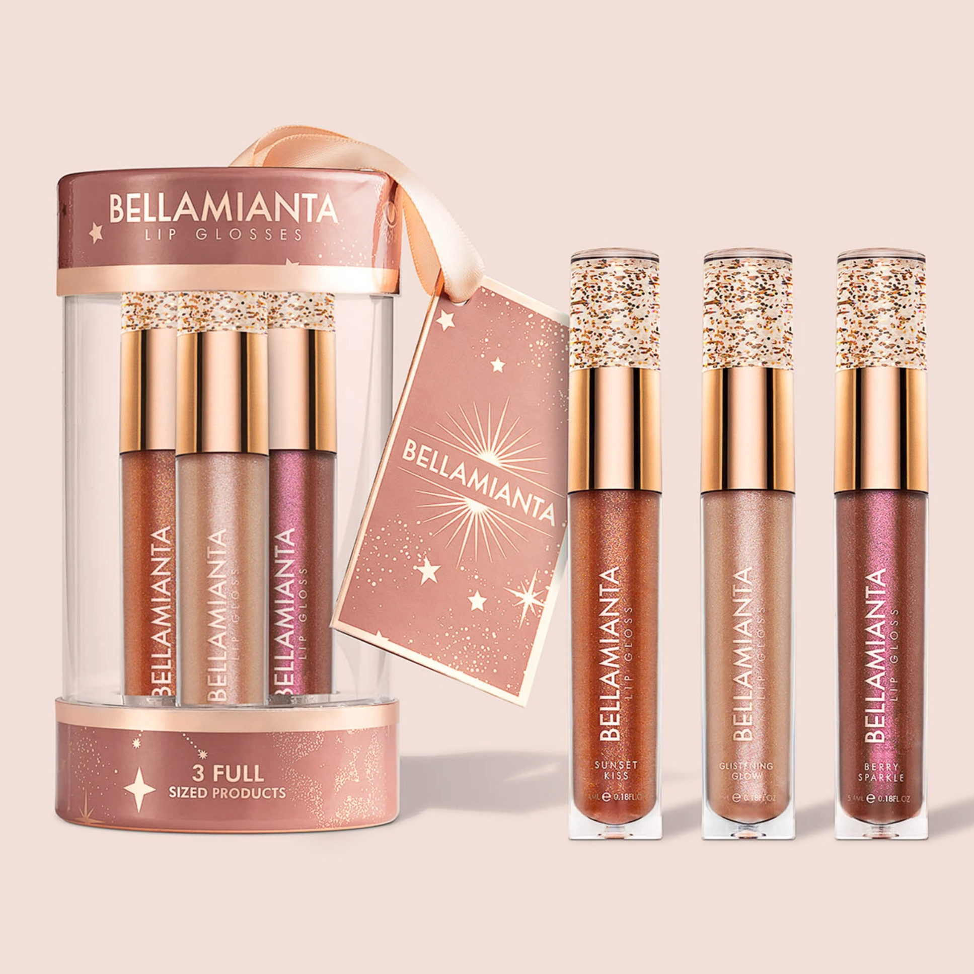 BELLAMIANTA Lip Gloss Gift Set, open