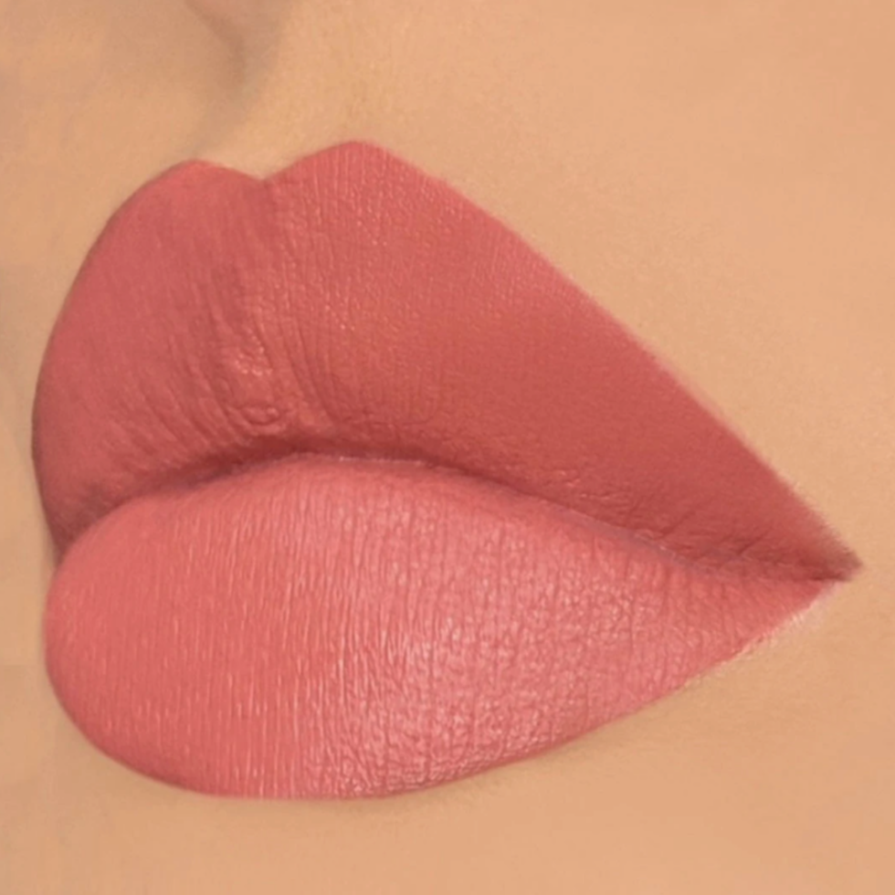 Model wearing DOLL BEAUTY Doll Lipstick - My Love