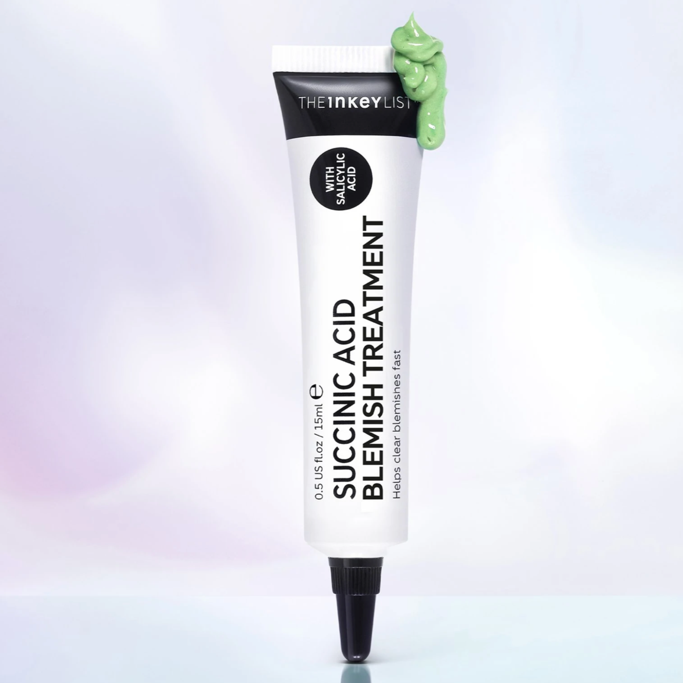 The Inkey List 2% Succinct Acid Blemish Treatment, with swatch