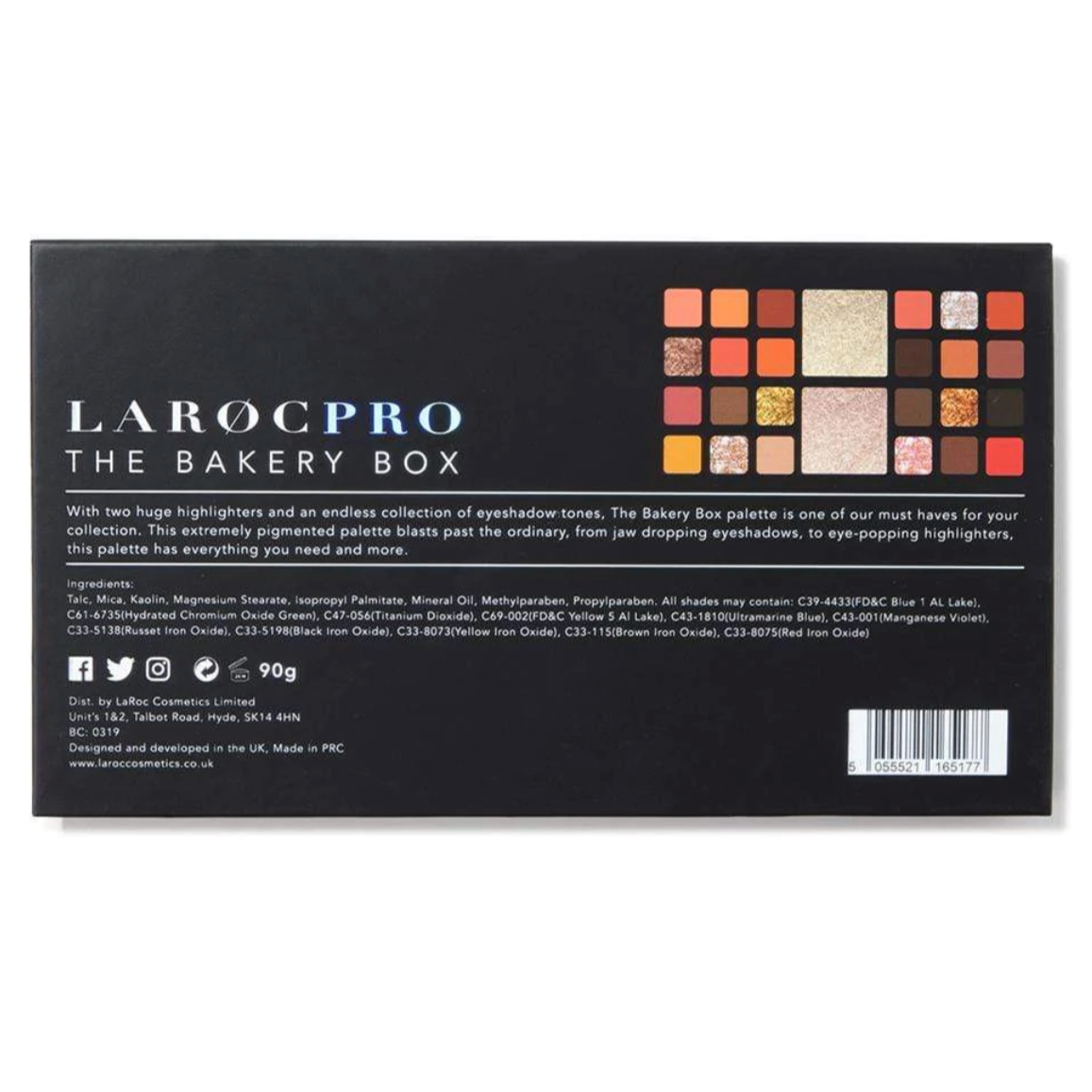 LaRoc PRO The Bakery Box, back of box