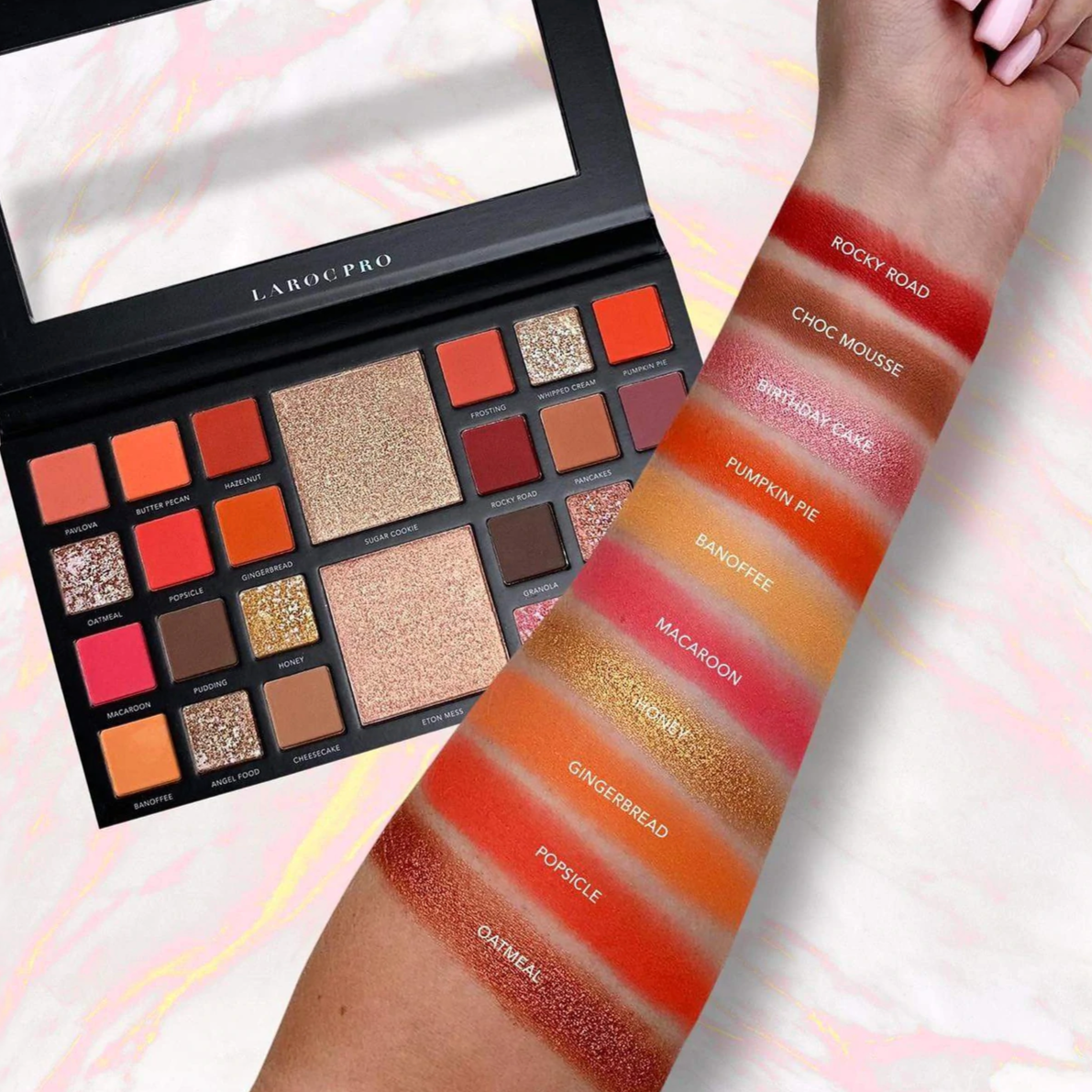 LaRoc PRO The Bakery Box, swatches on arm