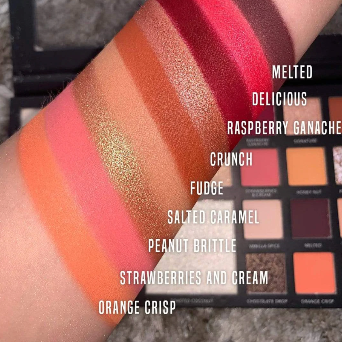 LaRoc PRO The Chocolate Box, swatches on arm