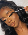 Model using INGLOT One Move Eyeliner Black,