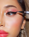 Model using INGLOT One Move Eyeliner Black,