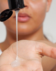 Model using The Inkey List HYALURONIC ACID CLEANSER