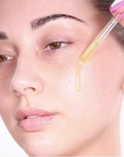 Model using Inglot Rosie For Inglot Glowing Veil Tanning Oil