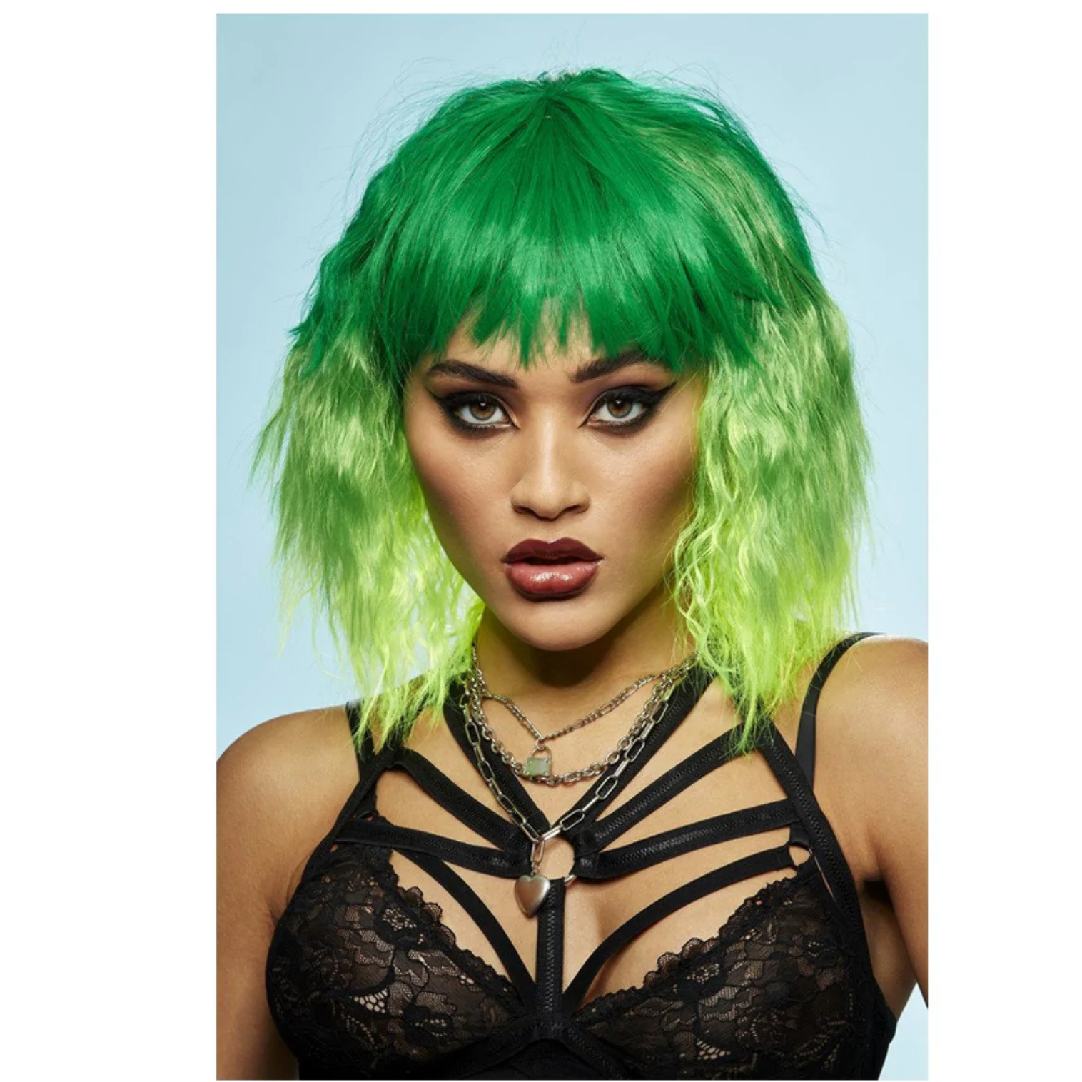 Model wearing Manic Panic Trash Goddess Wig - Venus Envy