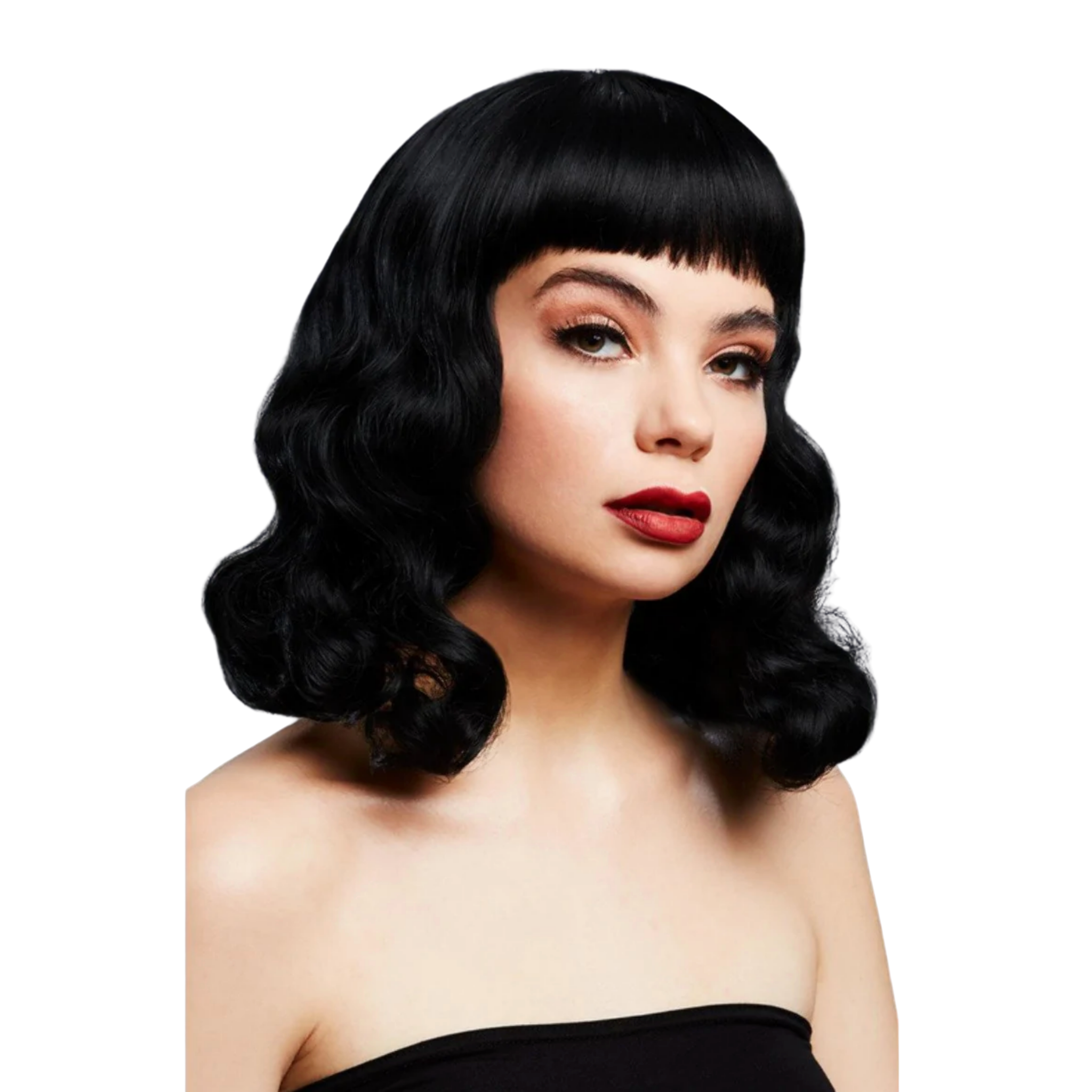 Smiffys Fever Bettie Wig - Black