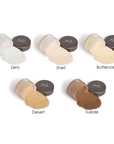 MUD Cosmetics Loose Powder swatches