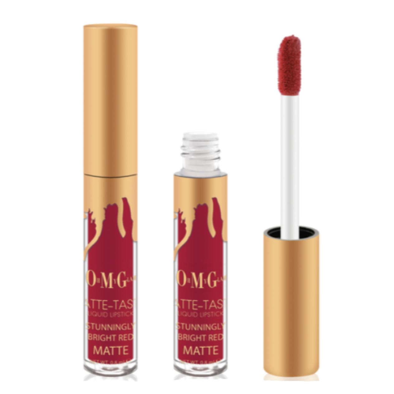Oh My Glam MATTE-TASTIC 6 MINI-MATTE LIQUID LIPSTICK - Stunningly Bright Red