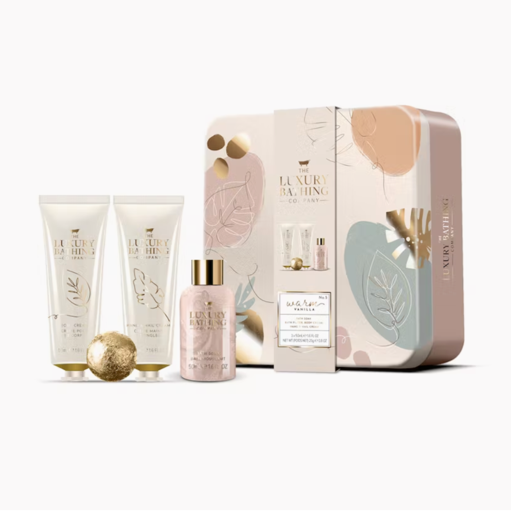 The Luxury Bathing Company - Warm Vanilla Relax & Unwind Mini Tin Set