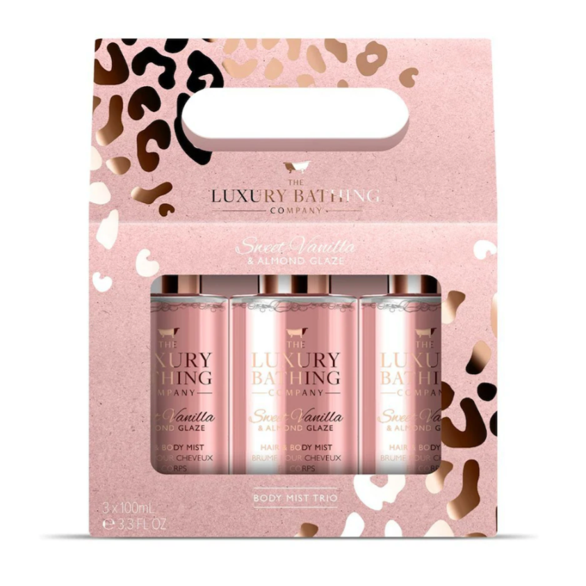 The Luxury Bathing Company - Sweet Vanilla & Almond Glaze Trio Of Body Mists