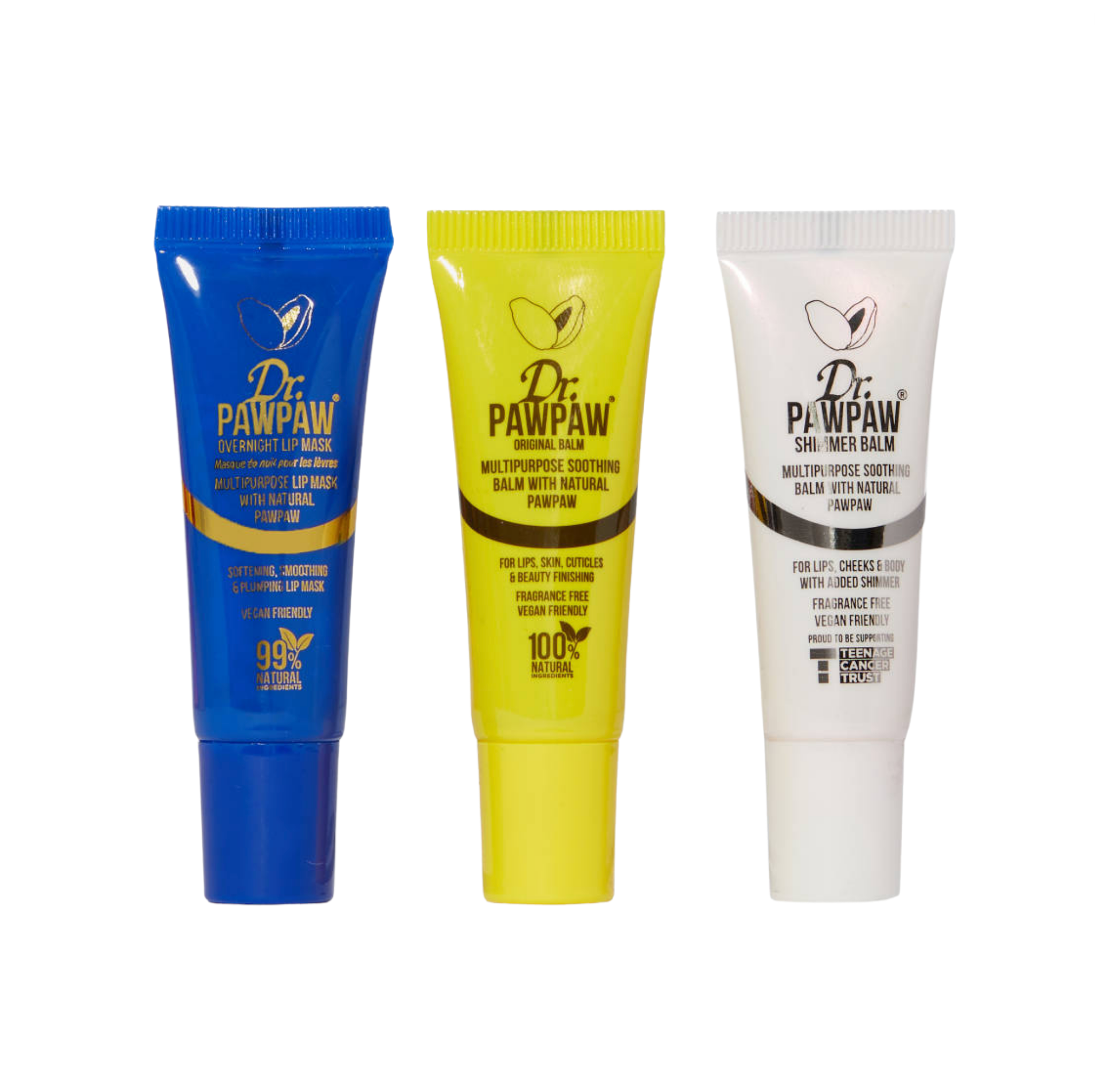 Dr.Pawpaw Mini Shine Gift Collection, balms open
