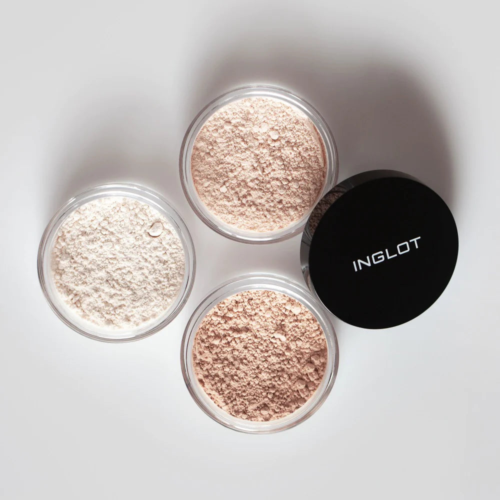 Inglot Smoothing Under Eye Powder, all shades opened