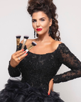 Antonia holding CMB F1 Foundation Brush