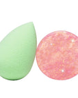 Beautyblender All The Toppings, mint blender and pink Blendercleanser