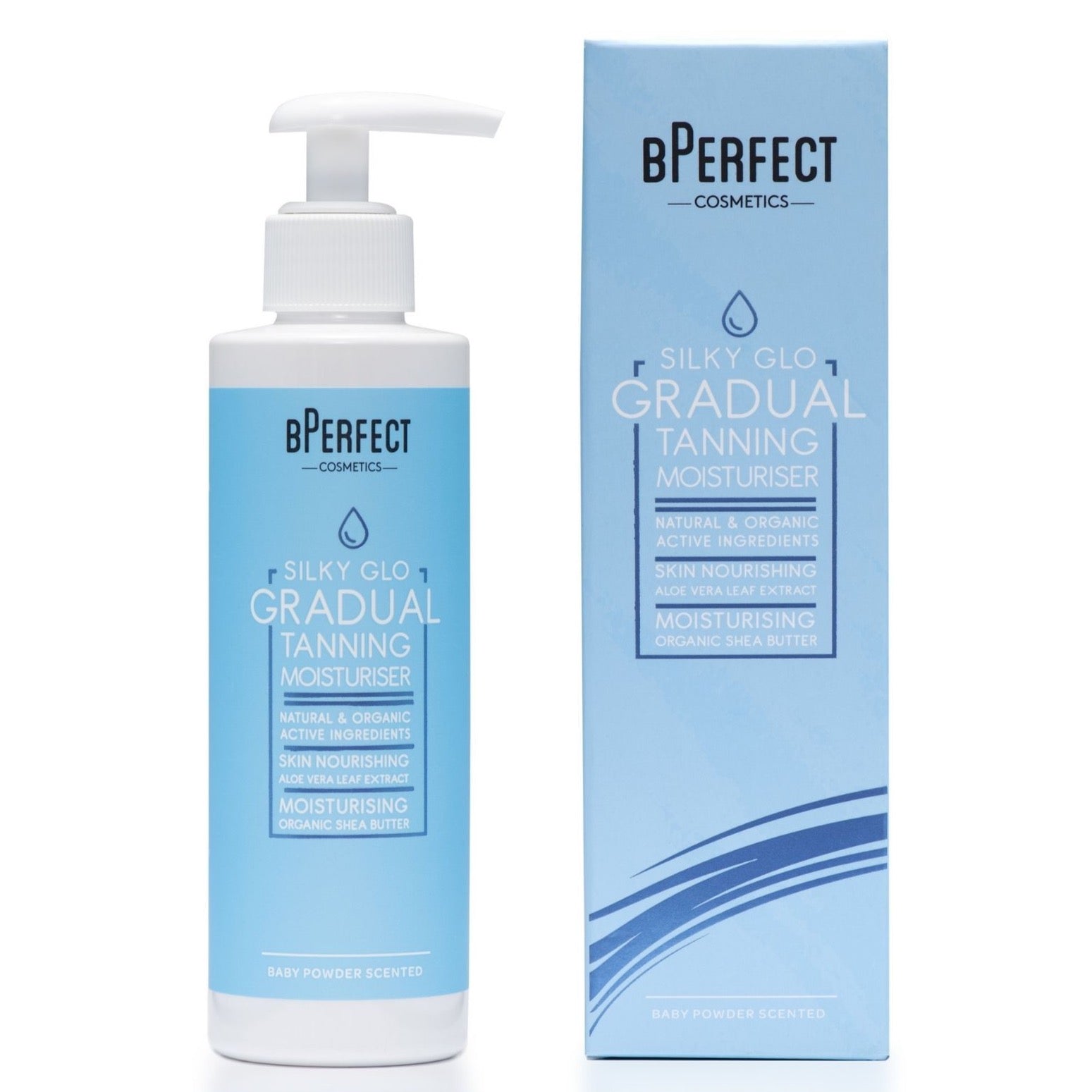 bPerfect SILKY GLO GRADUAL TANNING MOISTURISER with packaging