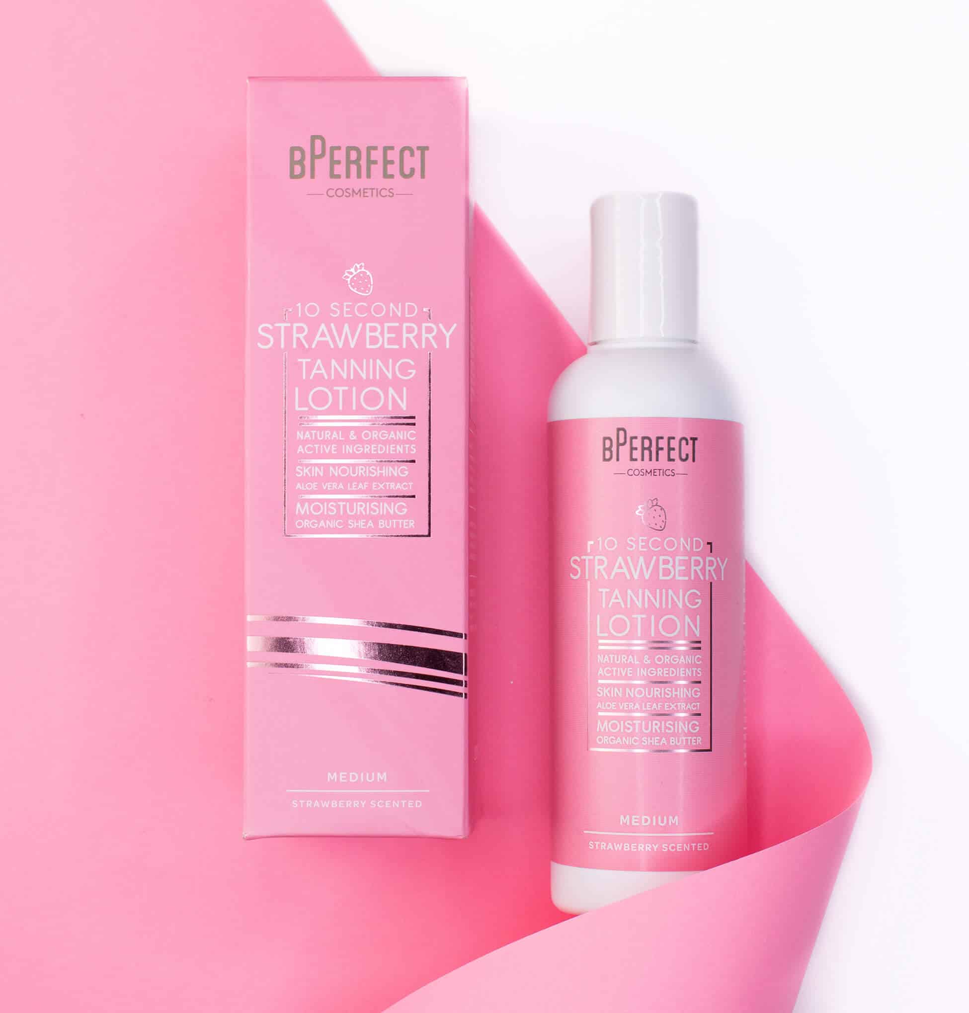 bPerfect 10 SECOND STRAWBERRY TANNING LOTION – MEDIUM with packaging