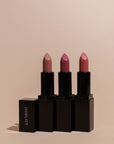 Inglot Lip Icons Mini Lipstick Trio Gift Set, close up of lipsticks