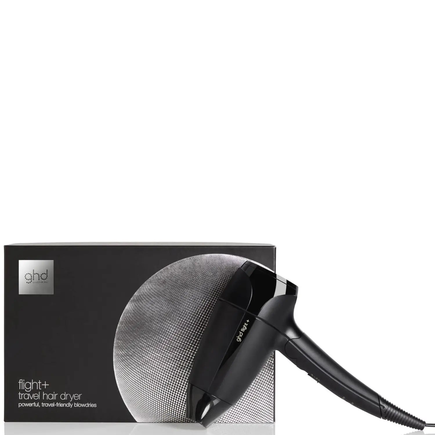 ghd Flight+ Travel Hair Dryer, with packaging