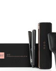 ghd Gold Hair Straightener Christmas Gift Set, with packaging