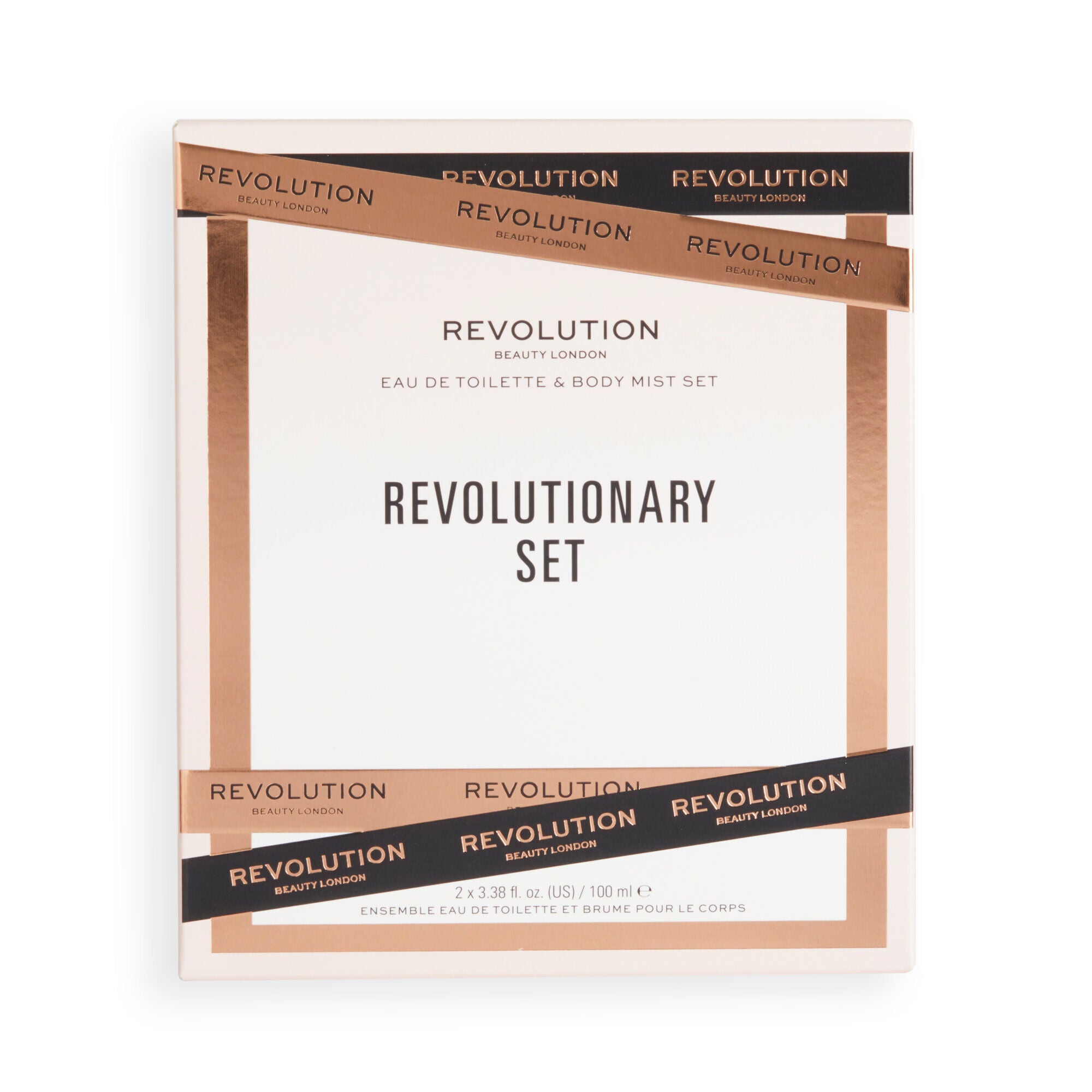 Makeup Revolution Revolutionary Set Eau De Toilette & Body Mist Gift Set, packaging