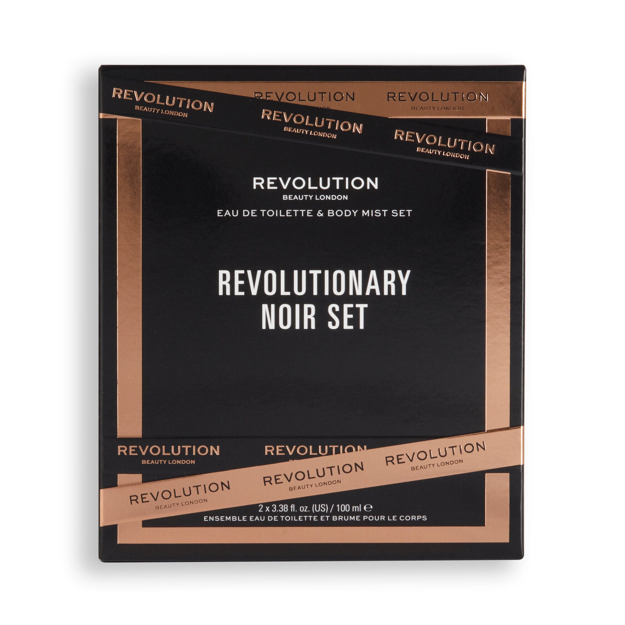 Makeup Revolution Revolutionary Noir Eau De Toilette & Body Mist Gift Set , box
