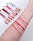 Makeup Revolution Fantasy Lip Kit, all 4 swatches on model's arm