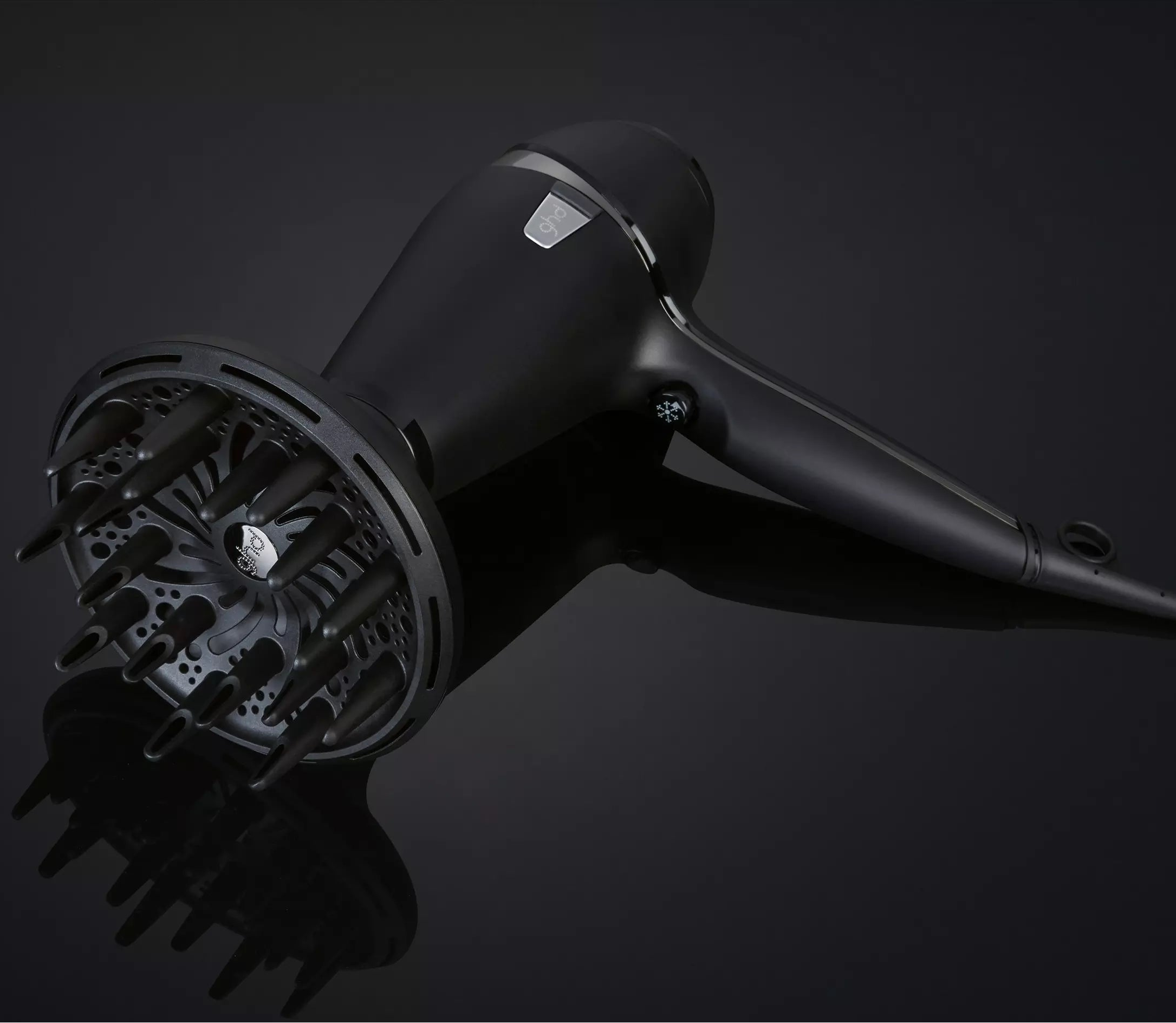 GHD Air hairdryer with diffuser attached