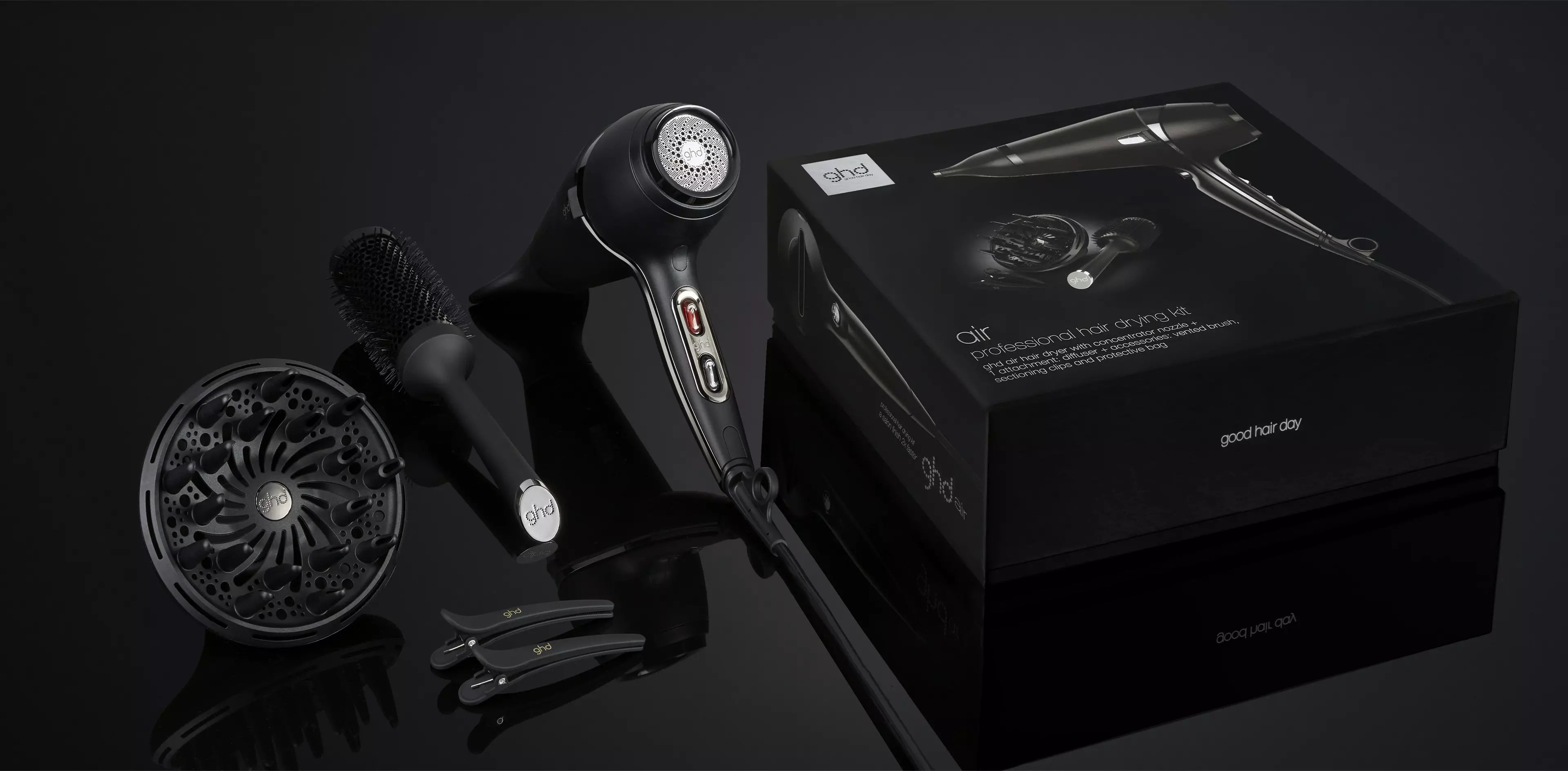 ghd Air Hair Drying Kit and accessories