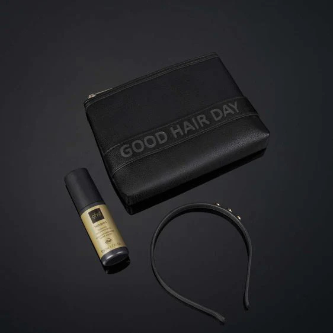 ghd Style Gift Set with washbag, heat protection spray and hairband