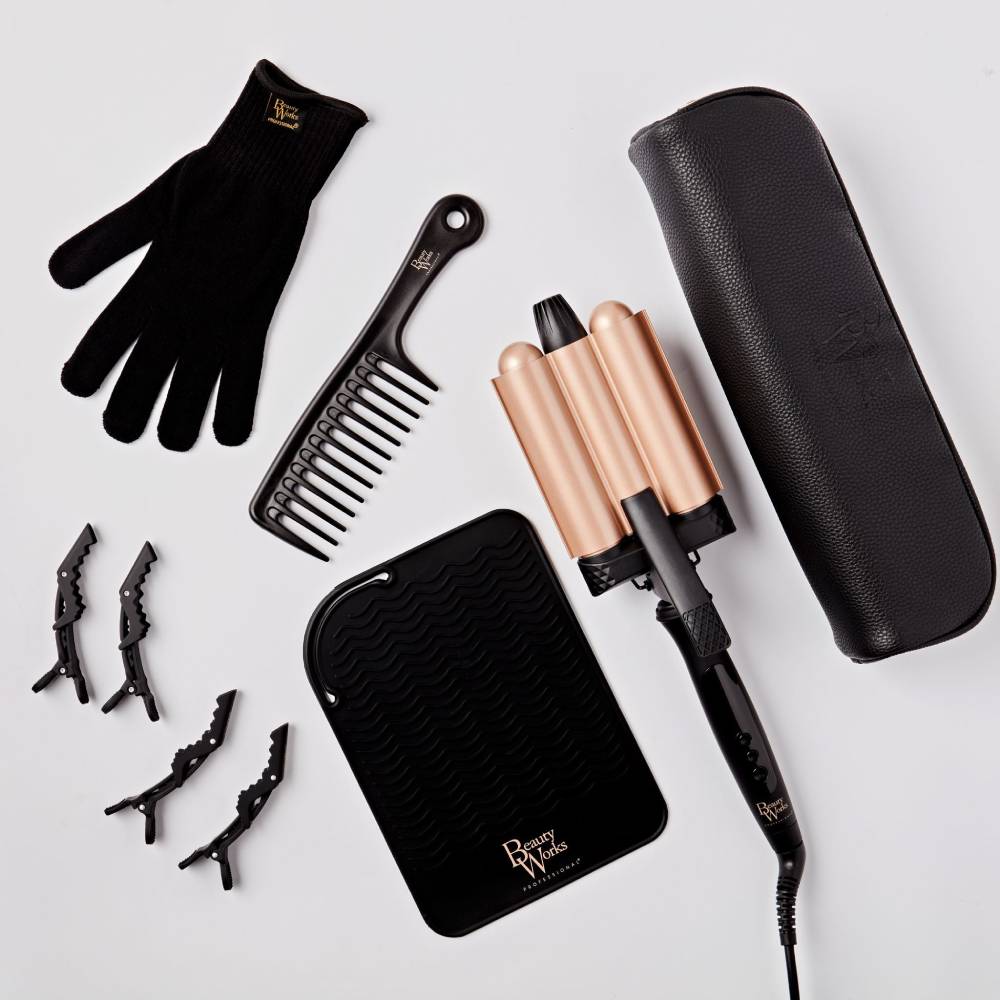 Beauty Works The Professional Waver, with included accessories