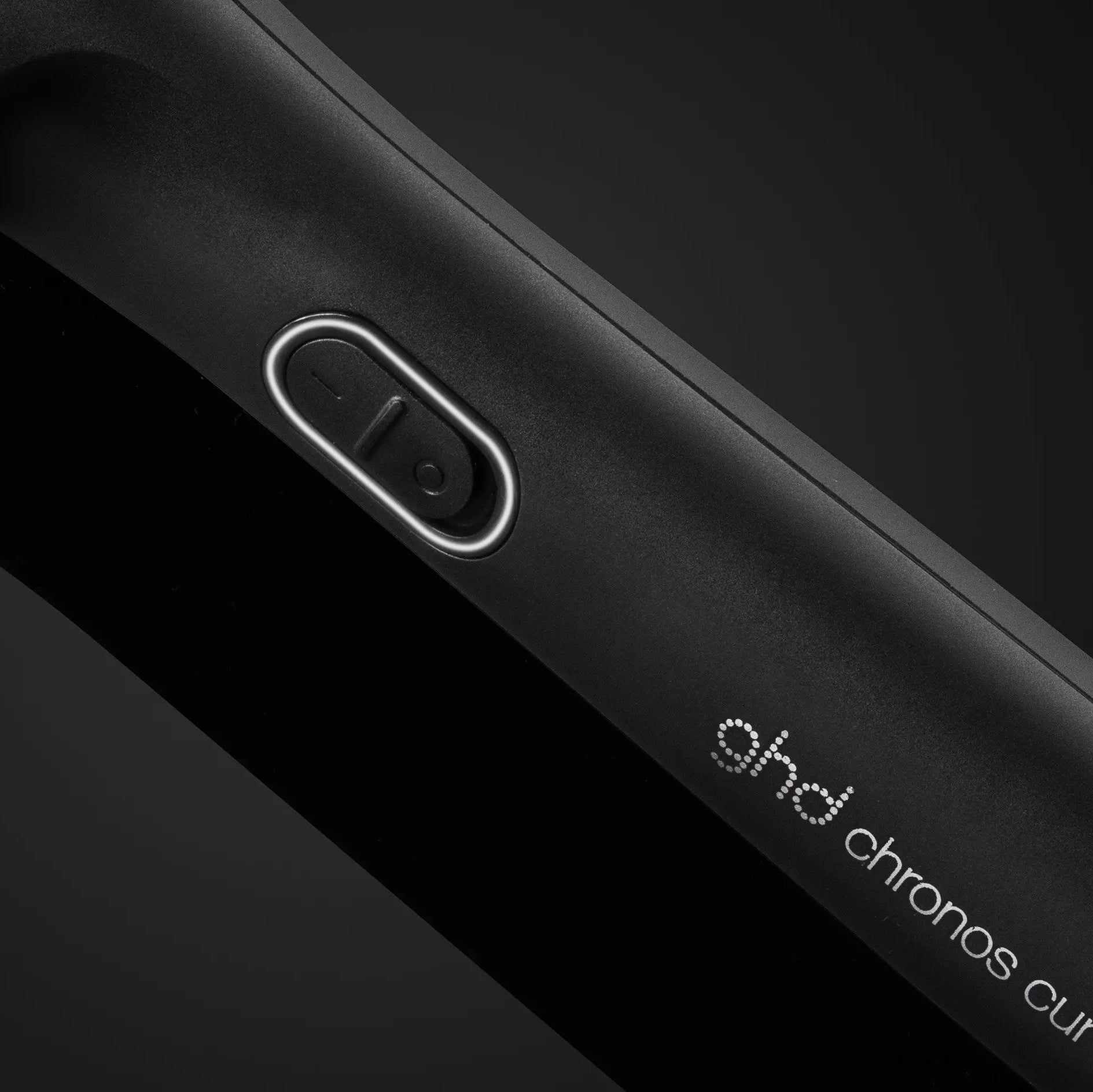 ghd Chronos Curve Classic Tong (26mm Barrel) - close up of power button