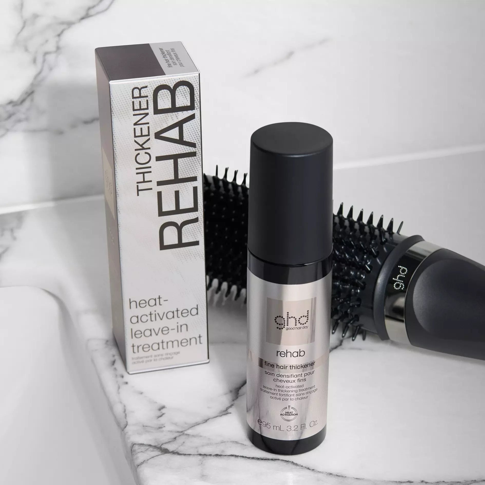 lifestyle image of ghd Rehab Fine Hair Thickener Spray 95ml