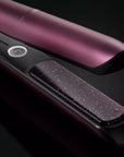 Close up of ghd Chronos plates in Cherry Chic